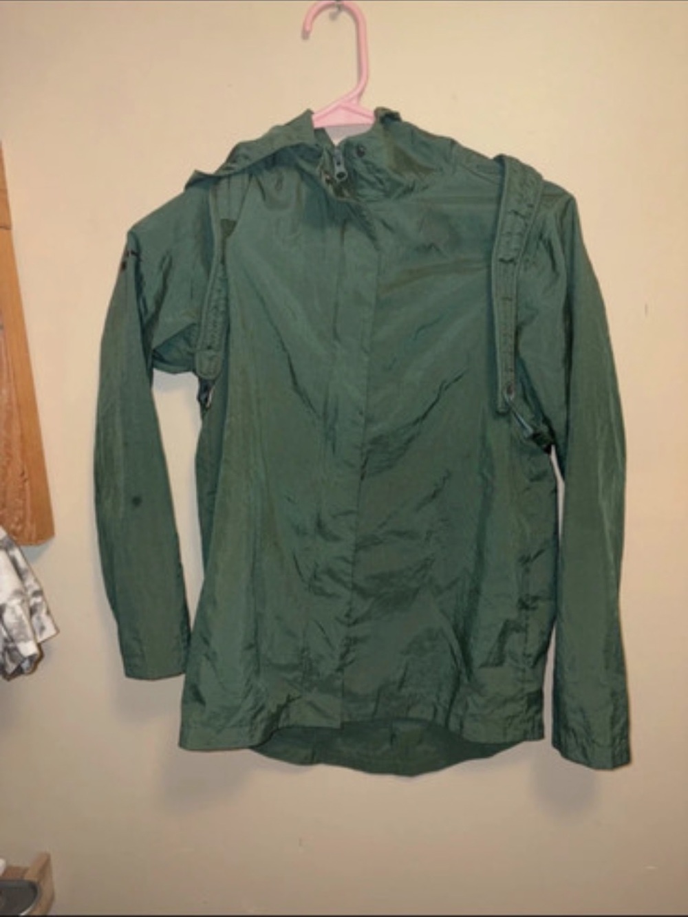 Nike Kids Green Hooded Raincoat